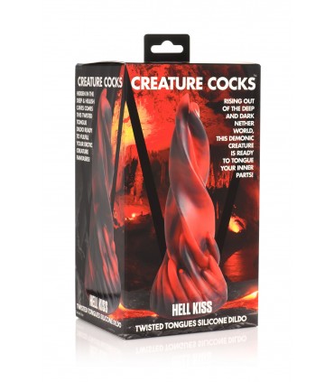 DILDO IN SILICONE CON LINGUE INTORTO HELL KISS