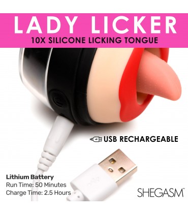 RECHARGEABLE LADY LICKER VIBRATING TONGUE