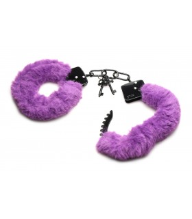 MENOTTES EN PELUCHE VIOLET