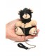 HOODED TEDDY BEAR KEYCHAIN