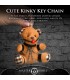 GAGGED TEDDY BEAR KEYCHAIN