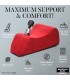 COUSSIN AVEC SUPPORT BAGUETTE ROUGE