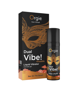 VIBRATORE LIQUIDO DUAL VIBE KISSABLE! SESSO IN SPIAGGIA 15 ML