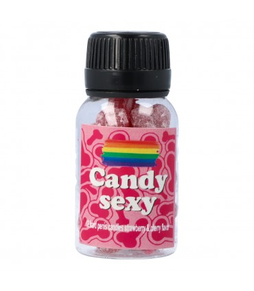 CONFEZIONE DA 12 BARATTOLI DI PLASTICA SEXY BANDIERA CANDY