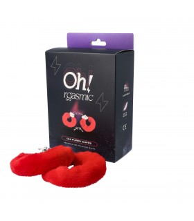 ROTE PLÜSCHHANDSCHELLEN