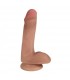 DILDO FINO C/ TESTÍCULOS FLESH EASY RIDERS 15'25 CM