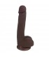 DILDO FINO C/ TESTÍCULOS CHOCOLATE EASY RIDERS 17'80 CM