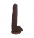 DILDO FINO C/ TESTÍCULOS CHOCOLATE EASY RIDERS 20'30 CM