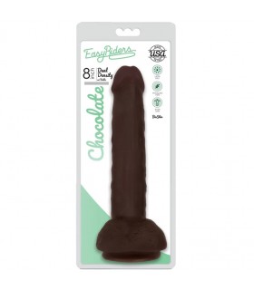 FINE DILDO WITH CHOCOLATE TESTICLES EASY RIDERS 20'30 CM