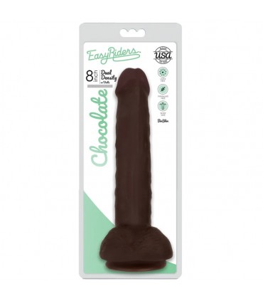 FINE DILDO CON TESTICOLI DI CIOCCOLATO EASY RIDERS 20'30 CM