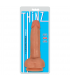 DILDO FINE CON TESTICOLI DI CARNE SOTTILE 17'80 CM