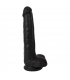 THIN DILDO WITH THINZ TESTICLES BLACK 20'30 CM