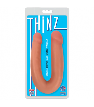 DOPPELTER DÜNNER FLEISCH FEINER DILDO 33 CM