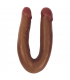 DOPPIO DILDO FINE THINZ CIOCCOLATO 33 CM