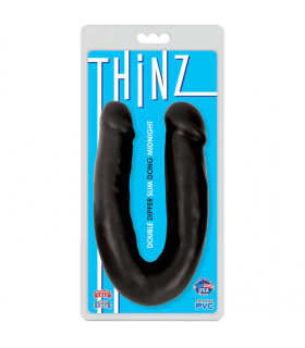 FINE DOPPIO DILDO NERO THINZ 33 CM