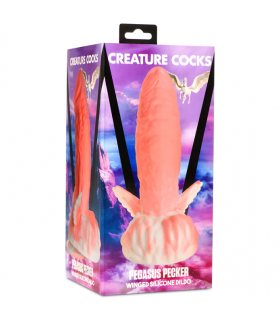 GODE EN SILICONE AILÉ PEGASUS PECKER