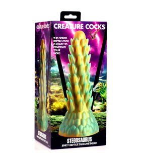 DILDO IN SILICONE SPUNTO RETTILE STEGOSAURUS