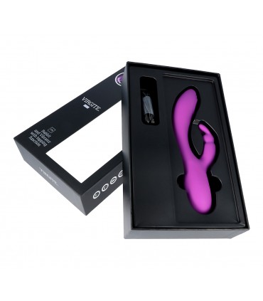 V9 RECHARGEABLE TAPPING VIBRATOR PURPLE