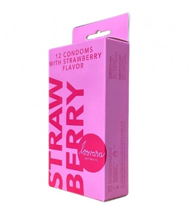 STRAWBERRY CONDOMS 53 MM 12 UNITS