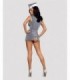 STEWARDESS 3-PCS COSTUME GREY   S/M