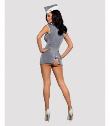 STEWARDESS 3-PCS COSTUME GRAY S/M