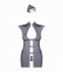 STEWARDESS 3-PCS COSTUME GREY   S/M