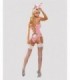 BUNNY SUIT 4-PCS COSTUME PINK S/M