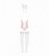 COSTUME CONIGLIETTO 4 PEZZI ROSA S/M