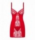 HEARTINA CHEMISE & THONG RED S/M