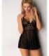 838-BAB-1 BABYDOLL E PERIZOMA NERO S/M