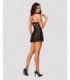 838-BAB-1 BABYDOLL & THONG BLACK  L/XL