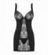 CHEMISE ET STRING HEARTINA NOIR S/M