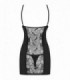 HEARTINA CHEMISE & THONG BLACK  S/M