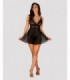 IDILLIA BABYDOLL & THONG BLACK 2XL/3XL