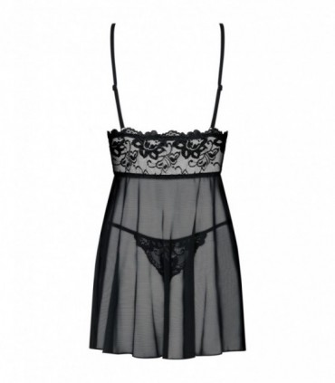 IDILLIA BABYDOLL & STRING NOIR 2XL/3XL