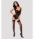 HEARTINA CORSET & THONG BLACK  S/M