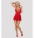 838-BAB-3 BABYDOLL & THONG RED 2XL/3XL