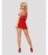 838-BAB-3 BABYDOLL & THONG RED 2XL/3XL