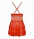 838-BAB-3 BABYDOLL E PERIZOMA ROSSO 2XL/3XL