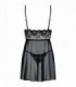 BABYDOLL E PERIZOMA IDILLIA NERO S/M