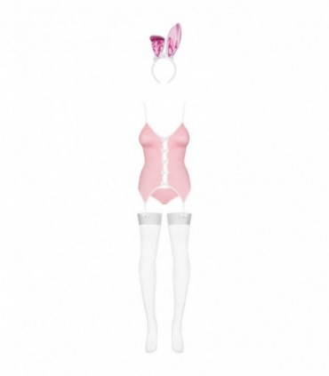 HASENANZUG 4-TEILIG KOSTÜM ROSA L/XL