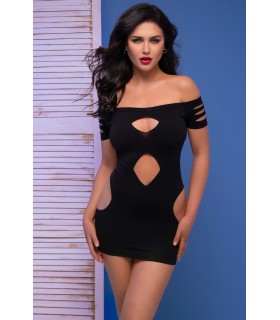 CR4671 BLACK MINI DRESS S/M
