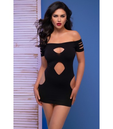 CR4671 BLACK MINI DRESS S/M