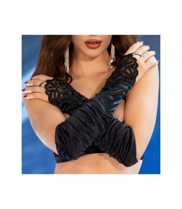 CR4677 GANTS NOIR OUVERTS