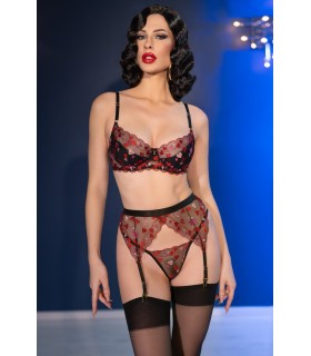 CR4694 SET 4 PIECES RED/BLACK L