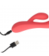 RED USB ULTRA SOFT SILICONE BUNNY VIBRATOR