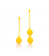 YELLOW SILICONE CHINESE KEGEL BALLS TRAINING SET