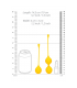 YELLOW SILICONE CHINESE KEGEL BALLS TRAINING SET