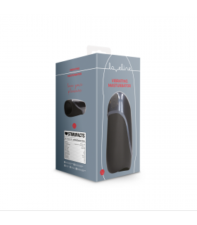 MASTURBADOR PENE VIBRADOR USB NEGRO