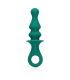 PAWN STRIATED GREEN SILICONE ANAL VIBRATOR